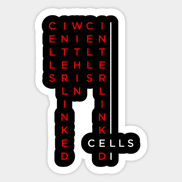 2049 The Cells - Interlinked Sticker by venusblack